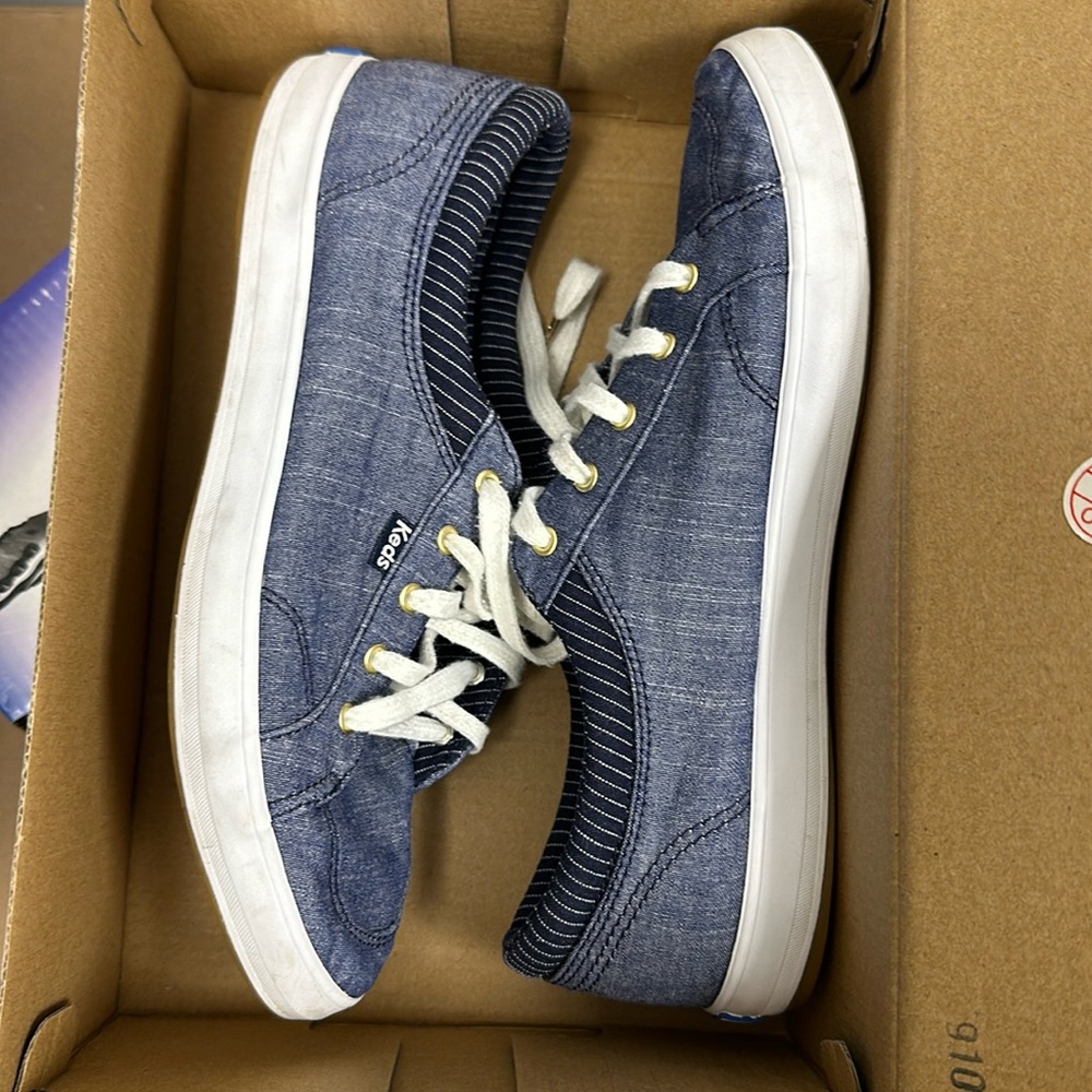 KEDS chambray navy dream foam size 8